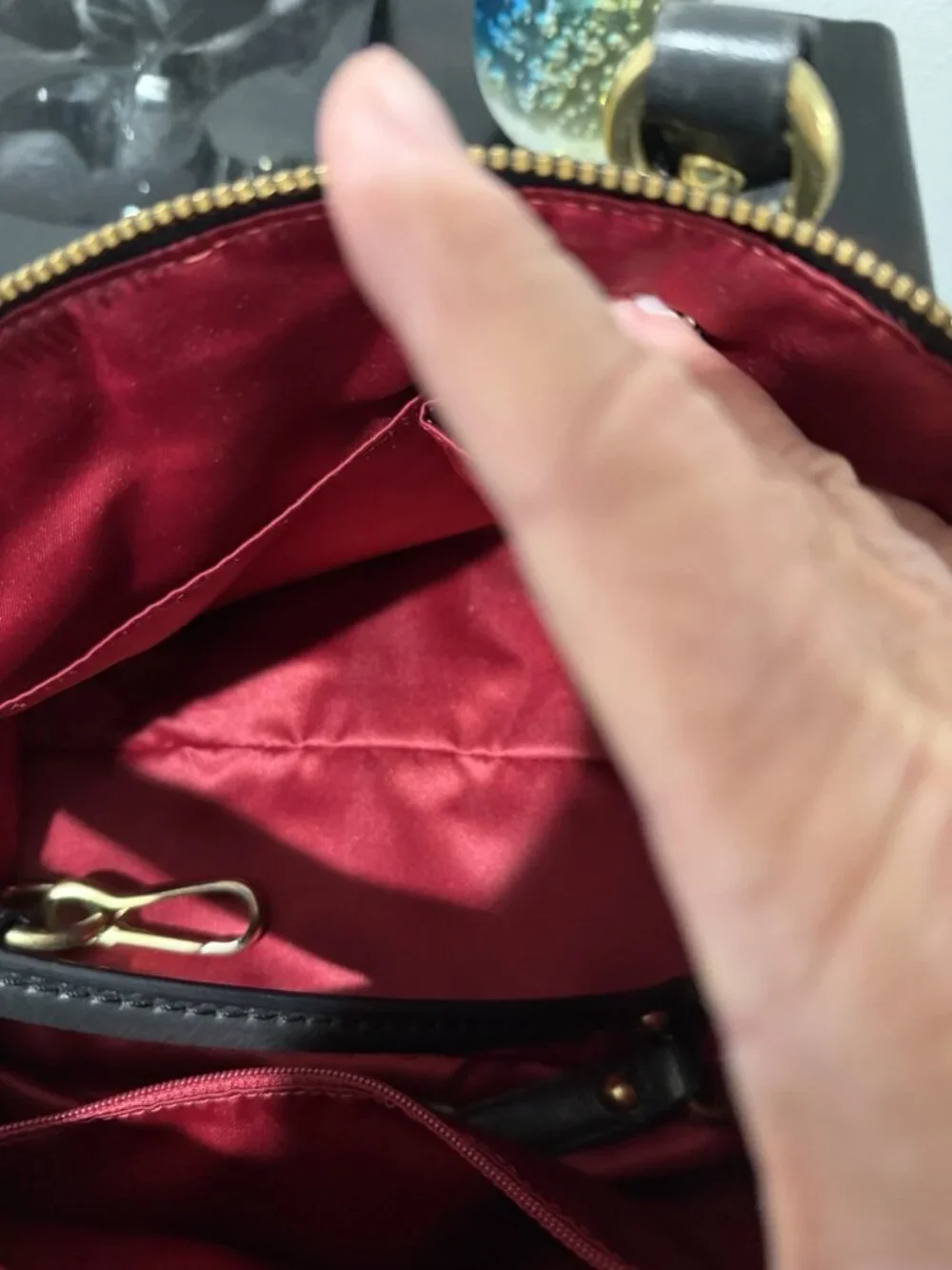 COACH BLACK LEATHER SOPHIA SATCHEL - Picture 11 of 11